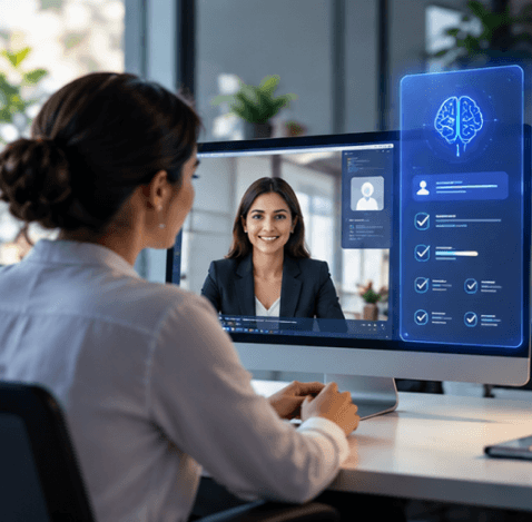 Connected air mobility booking experience on a laptop