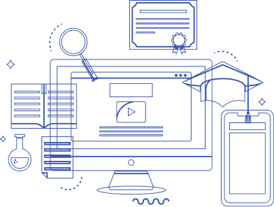 Learning platform with a video lesson, certificate, and mobile app