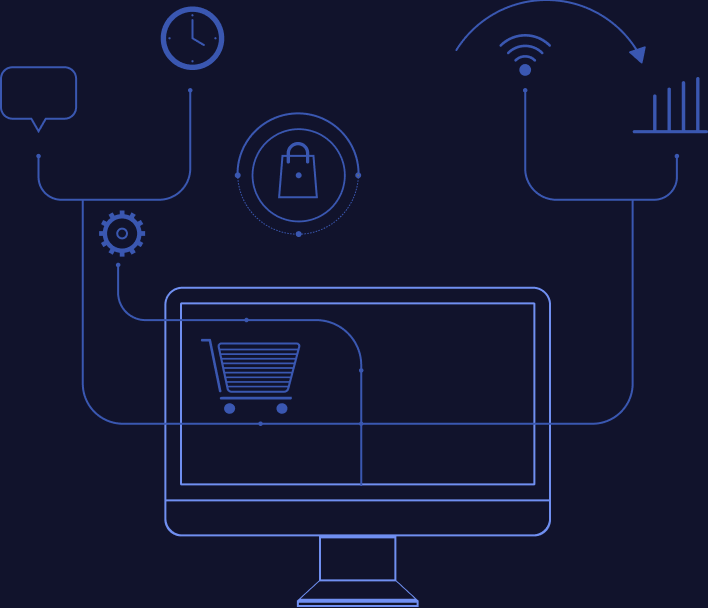 Connected retail operations illustration
